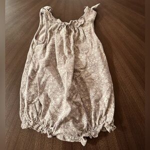 Floral Sleeveless Baby Grey Romper, Rylee and Cru 18-24 months